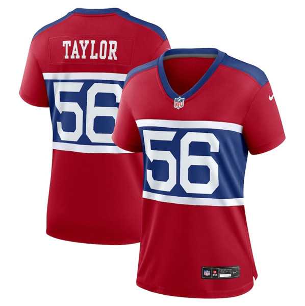 Womens New York Giants #56 Lawrence Taylor Century Red Alternate Vapor Limited Football Stitched Jersey Dzhi